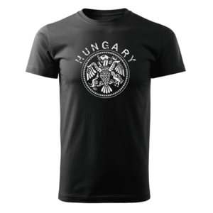 DRAGOWA rövid póló magyar, fekete 160g/m2 kép