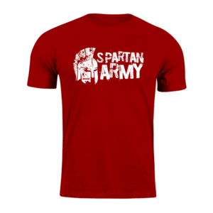 DRAGOWA rövid póló spartan army Aristón, piros 160g/m2 kép