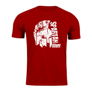 DRAGOWA rövid póló spartan army León, piros 160g/m2 kép