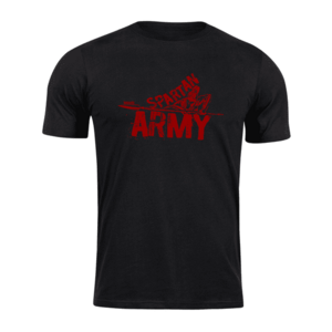 DRAGOWA rövid póló spartan army RedNabis, fekete 160g/m2 kép