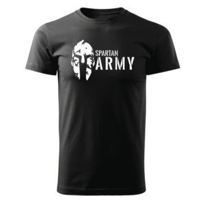 DRAGOWA rövid póló spartan army, fekete 160g/m2 kép
