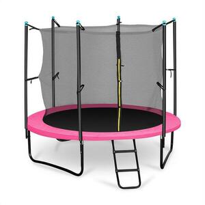 KLARFIT Rocketgirl 250, 250 cm trambulin, belső biztonsági háló, széles létra, rózsaszín kép
