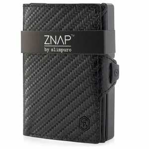 Slimpuro ZNAP, vékony pénztárca, 8 kártya, érme rekesz, 8, 9 x 1, 5 x 6, 3 cm (SZ x M x M), RFID védelem kép