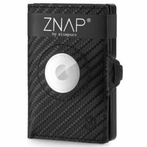 Slimpuro ZNAP Airtag Wallet, 12 kártya, érmés rekesz, 9 x 1, 8 x 6 cm (Sz x M x M), RFID-védelem kép