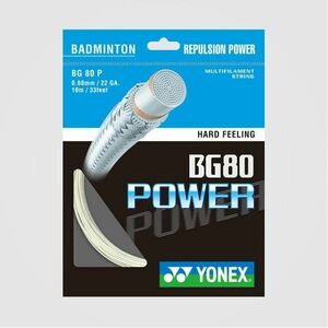 Yonex BG 80 POWER, 0, 68 mm, 10 m, fehér kép