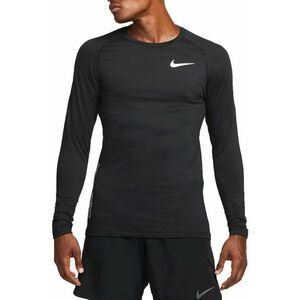 Hosszú ujjú póló Nike Pro Warm Sweatshirt Schwarz F010 kép