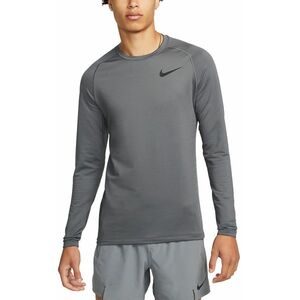 Hosszú ujjú póló Nike Pro Warm Sweatshirt Grau Schwarz F068 kép