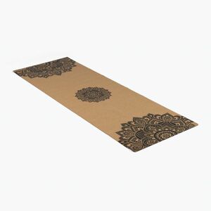 Yoga Design Lab Cork barna jógamatrac CorM-1.5-Mandala fekete kép