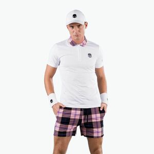 Férfi HYDROGEN Tartan fehér és rózsaszín tenisz póló T00518E83 kép