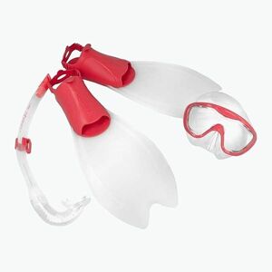 Speedo Glide Junior Scuba snorkel készlet gyermek maszk + uszony + snorkel tiszta piros kép