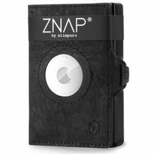 Slimpuro ZNAP Airtag Wallet, 12 kártya, érmés rekesz, 9 x 1, 8 x 6 cm (Sz x Ma x Mé), RFID-védelem kép
