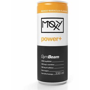 GymBeam Moxy Power+ Energy Drink 330 ml, mango maracuja kép