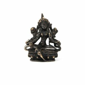 Tara réz szobor (fekete), kb. 10 cm - Bodhi kép