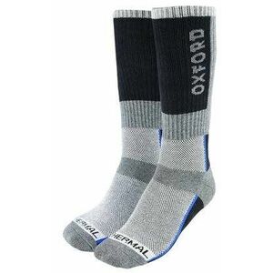 OXFORD Thermal Magas szárú zokni, szürke/fekete/kék kép