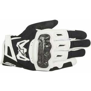 Alpinestars SMX-2 Air Carbon V2 Gloves Black/White XL Motoros kesztyűk kép