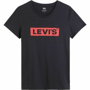 Levi's THE PERFECT TEE BOX TAB 2.2 Női póló, fekete, méret S kép
