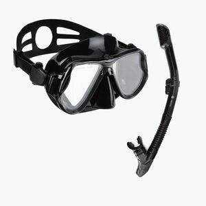 AQUASTIC fekete snorkeling szett Maszk + Pipa MSA-01C kép