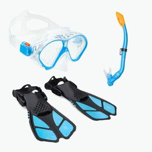 AQUASTIC kék gyerek snorkeling szett Maszk + Uszony + Pipa MSFK-01SN kép