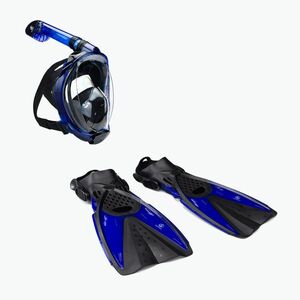 AQUASTIC kék snorkeling szett Fullface Maszk + Uszony SMFA-01SN kép