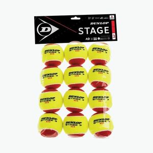 Dunlop Stage 3 gyermek teniszlabda 12 db piros/sárga 601344 kép