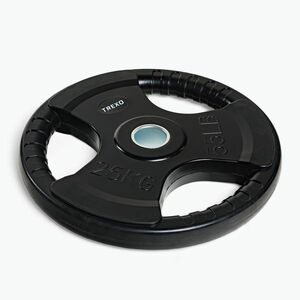 TREXO fekete gumírozott öntöttvas súlyzótárcsa 25 kg RW25 kép
