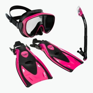 TUSA búvárszett maszk + snorkel + uszony rózsaszín UP-1521 kép