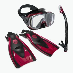 TUSA búvárszett maszk + snorkel + uszony piros UP-3521 kép