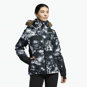 Női snowboard kabát ROXY Jet Ski Premium 2021 true black future flower kép