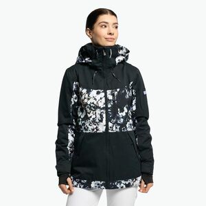 Női snowboard kabát ROXY Presence Parka 2021 true black black flowers kép