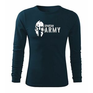 DRAGOWA Fit-T hosszú ujjú póló spartan army, sötétkék160g/m2 kép