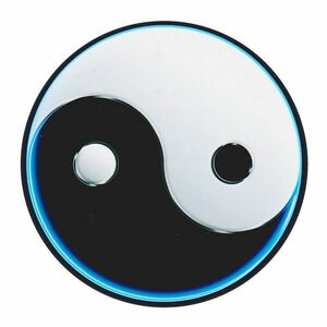 Mandala Ablakmatrica - Yin Yang fekete fehér kép