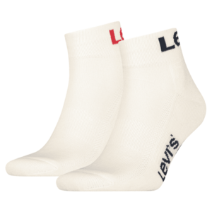 Levi's® MID CUT SPORT LOGO 2P Uniszex zokni, fehér, méret kép