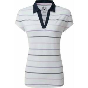 Footjoy Cap Sleeve Colour Block Womens Polo Shirt White/Navy XS kép