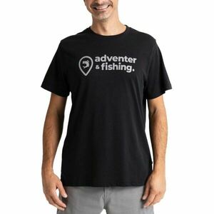 ADVENTER & FISHING COTTON SHIRT BLACK Férfi póló, fekete, méret kép