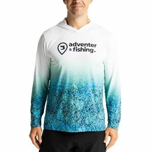 ADVENTER & FISHING UV HOODIE BLUEFIN TREVALLY Férfi funkcionális felső, világoskék, méret kép