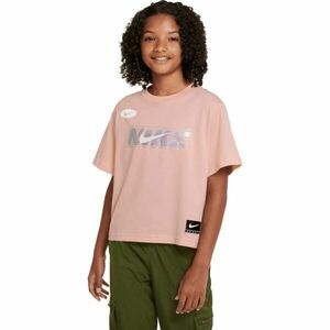 Nike NSW TEE BOXY ICON CLASH Lány póló, rózsaszín, veľkosť XL kép