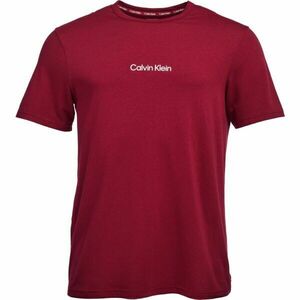 Calvin Klein S/S CREW NECK Férfi póló, bordó, veľkosť M kép