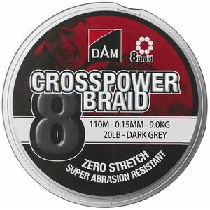 DAM Crosspower 8-Braid 150 m Dark Grey kép