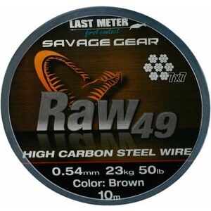Savage Gear Raw49 0, 54 mm 23 kg 50 lb 10 m Uncoated Brown kép