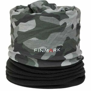 Finmark FSW-234 Multifunkcionális kendő fleece résszel, khaki, méret kép