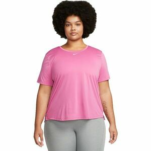 Nike ONE DF SS STD TOP PLUS W Női plus size edzőpóló, rózsaszín, méret kép