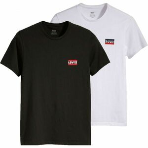 Levi's 2PK CREWNECK GRAPHIC Férfi póló, fekete, veľkosť M kép