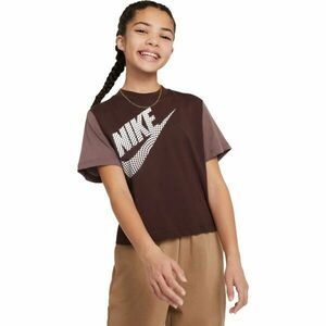 Nike NSW TEE ESSNTL BOXY TEE Lány póló, barna, méret kép