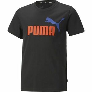 Puma ESS + 2 COL LOGO TEE Fiú póló, fekete, veľkosť 116 kép