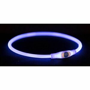 TRIXIE FLASH LIGHT RING USB S-M Világító nyakörv, kék, veľkosť os kép