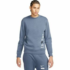 Nike CLUB + BB CREW MLOGO Férfi pulóver, kék, méret kép
