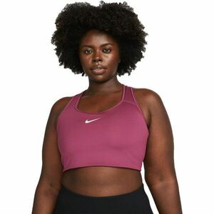 Nike SWOOSH BRA PAD PLUS Női sportmelltartó, bordó, méret kép