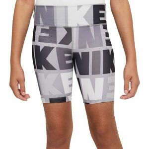Nike DF ONE BKE SHRT LOGO PRNT Lány elasztikus rövidnadrág, szürke, méret kép