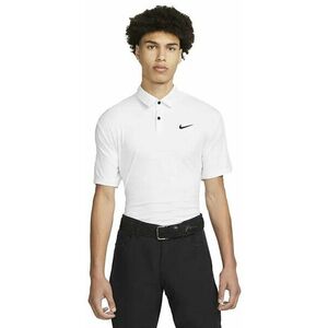Nike Dri-Fit Tour Mens Solid Golf Polo White/Black L kép