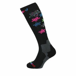 BLIZZARD-Viva Flowers ski socks junior, black/flowers Fekete 24/26 kép